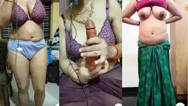 Milf strips and shows her naked body in the Tamil sex video